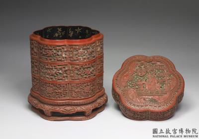 图片[2]-Three tiered set of carved polychrome lacquer boxes in the shape of six lobes, Qing dynasty (1644-1911)-China Archive